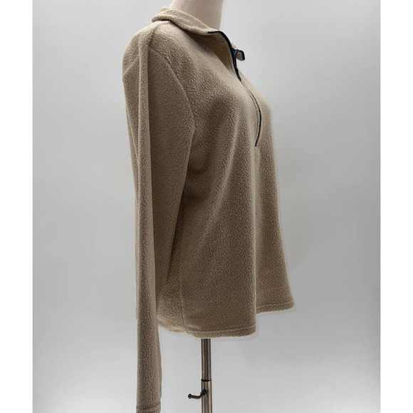 Vineyard Vines Beige 1/4 Zip Up Pull Over Fleece Jacket- S - Picture 10 of 11